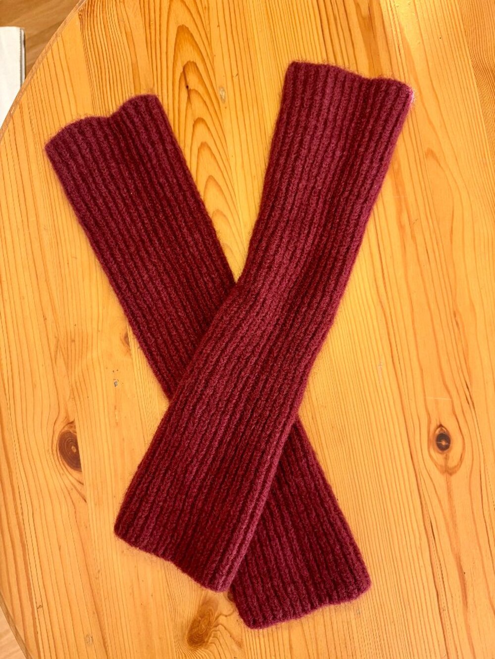 Burgundy Roann Mittens